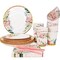 Boosolo Floral Party Supplies paper plates and Napkins Sets for 24 Guest-Include Floral Disposable Paper Plates,Cups,Napkin forr Bridal Shower,Birthday,Wedding,Bachelorette party Supplies